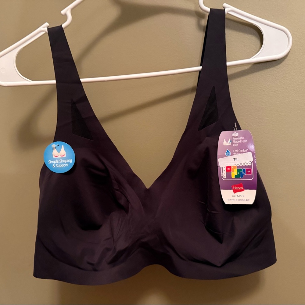 Hanes Black XL Apparel Bra